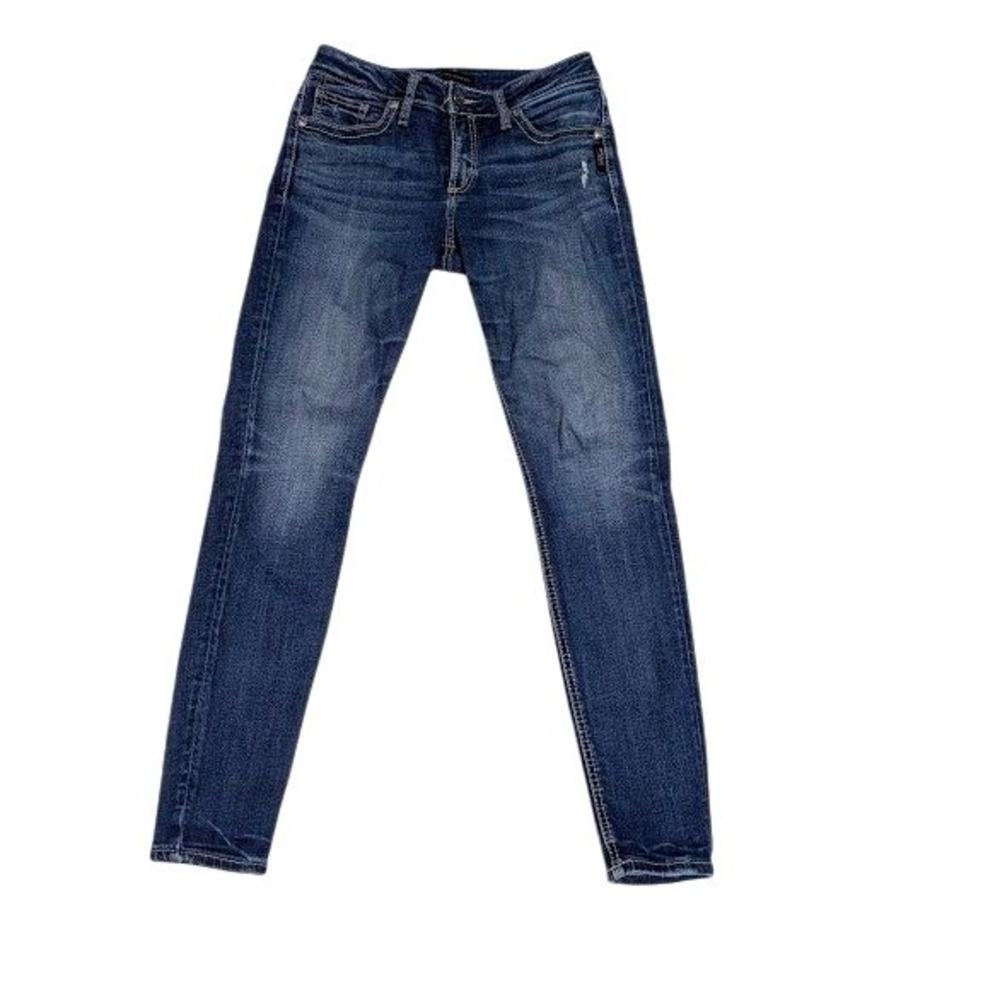 Silver Jeans Co Suki Mid Slim Leg Medium Wash Denim Jeans Womens Size 29x29